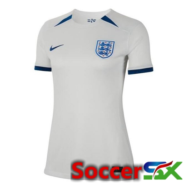 England Womens Soccer Jersey Home White 2023/2024