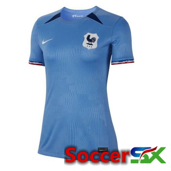 France Womens Soccer Jersey Home Blue 2023/2024