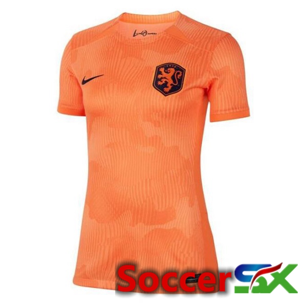 Netherlands Womens Soccer Jersey Home Brown 2023/2024