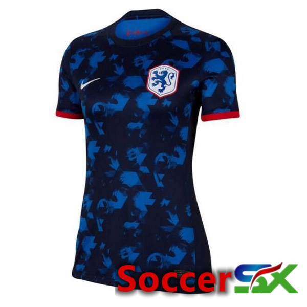 Netherlands Womens Soccer Jersey Away Black 2023/2024