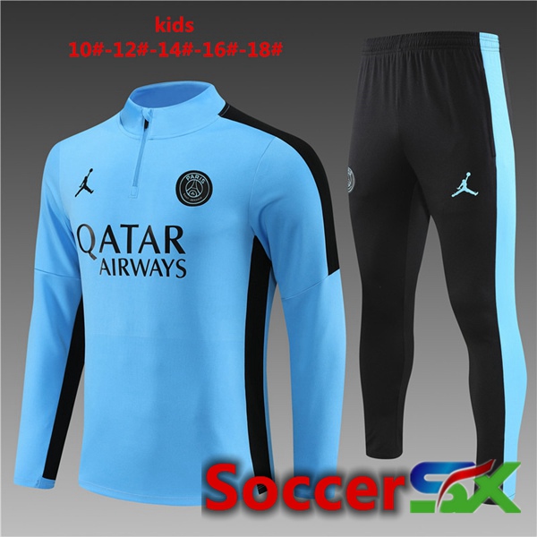 JORDAN Paris PSG Kids Training Tracksuit Suit Blue 2023/2024