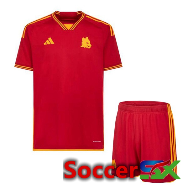 AS Roma Kids Soccer Jersey Home Red 2023/2024