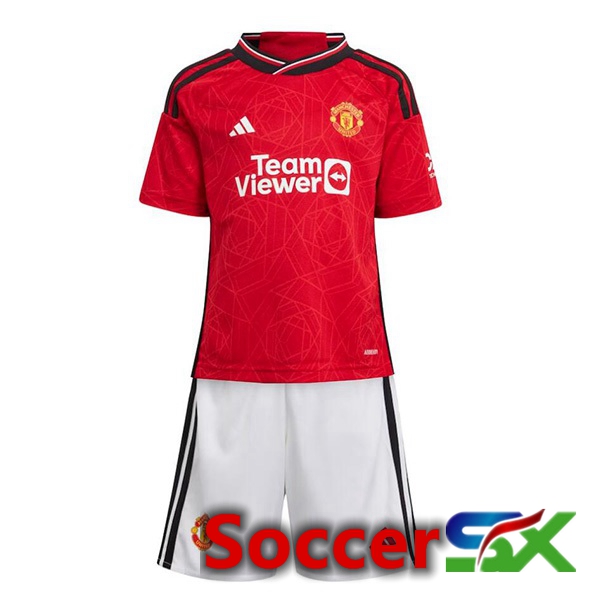 Manchester United Kids Soccer Jersey Home Red 2023/2024