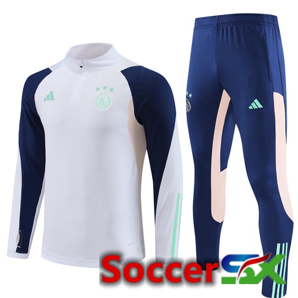 AFC Ajax Training Tracksuit Suit White 2023/2024