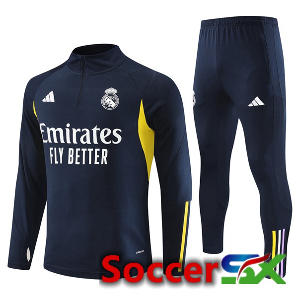 Real Madrid Training Tracksuit Suit Royal Bluee 2023/2024