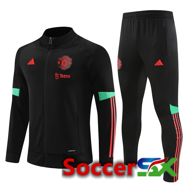 Manchester United Training Jacket Suit Black 2023/2024