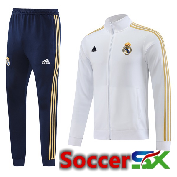 Real Madrid Training Jacket Suit White 2023/2024