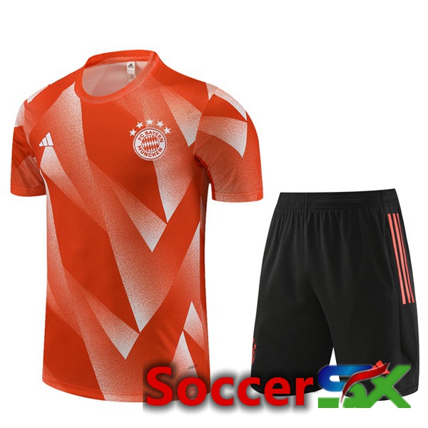 Bayern Munich Training T Shirt + Shorts Orange 2023/2024