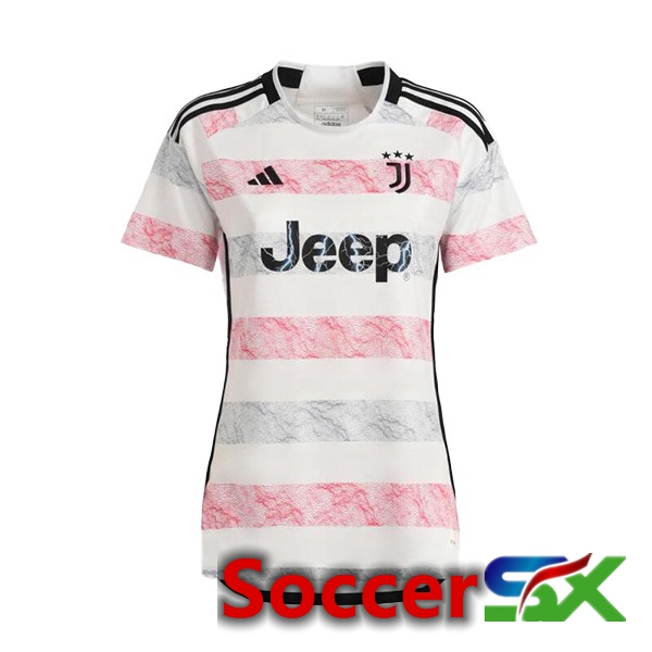 Juventus Womens Soccer Jersey Away White 2023/2024