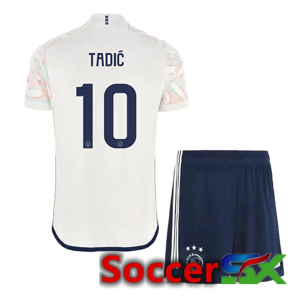 AFC Ajax (Tadić 10) Kids Soccer Jersey Away White 2023/2024