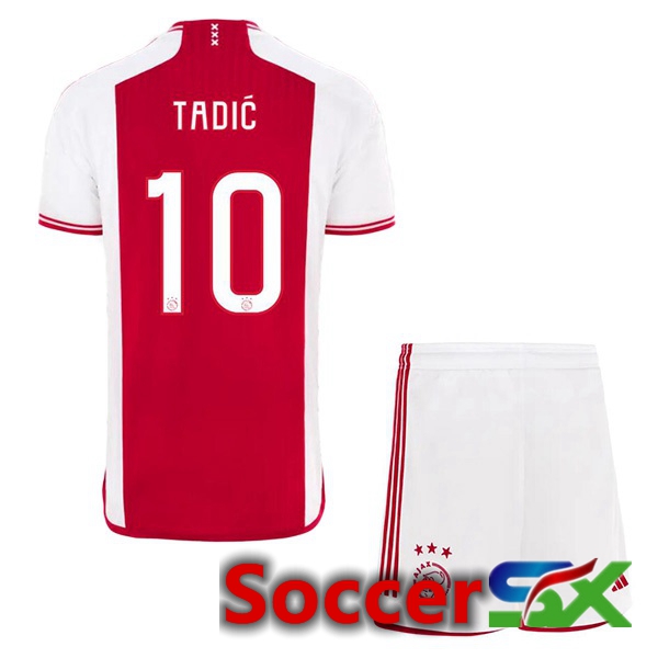 AFC Ajax (Tadić 10) Kids Soccer Jersey Home Red White 2023/2024