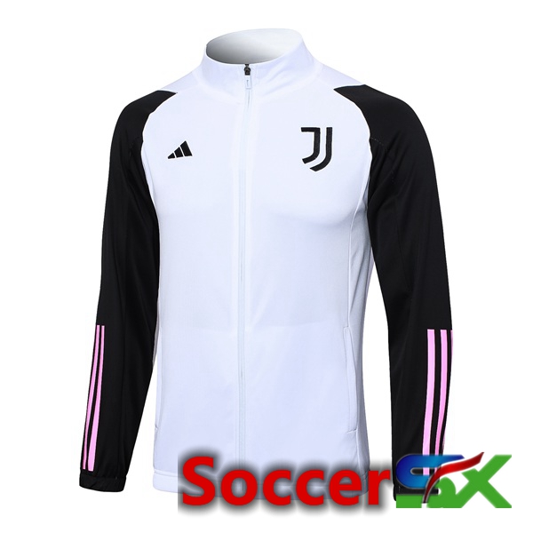 Juventus Training Jacket White Black 2023/2024