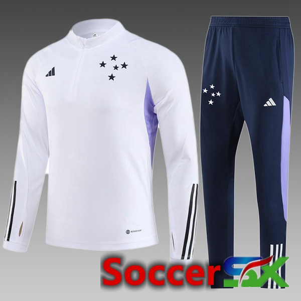 Cruzeiro EC Kids Training Tracksuit Suit White 2023/2024