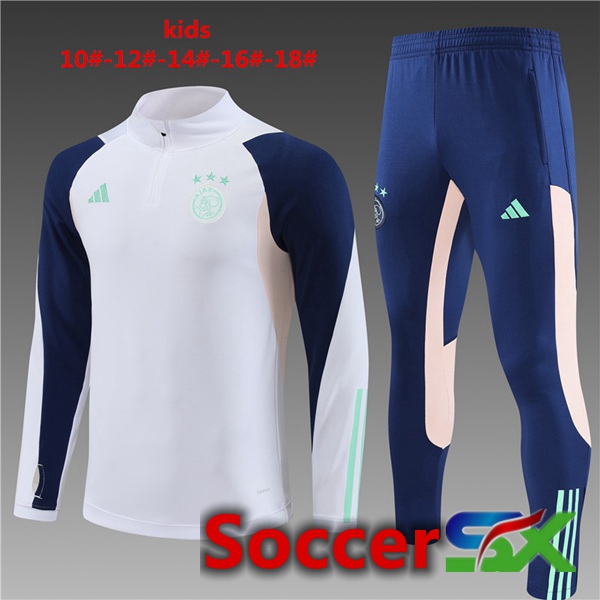 AFC Ajax Kids Training Tracksuit Suit White 2023/2024