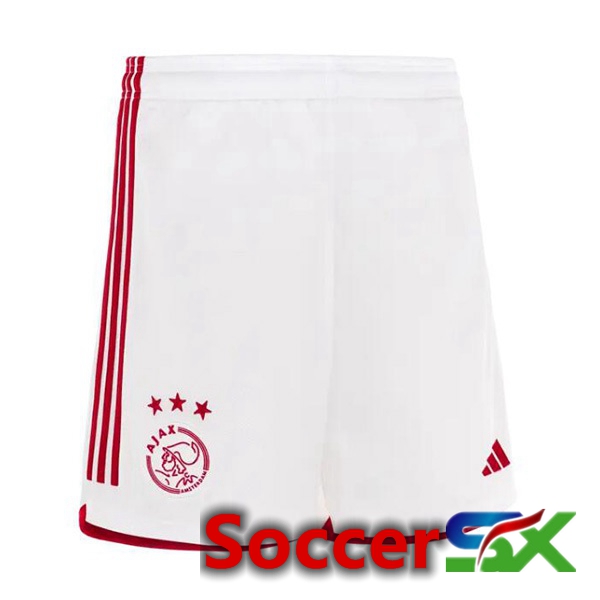AFC Ajax Soccer Shorts Home White 2023/2024