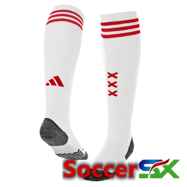 AFC Ajax Soccer Socks Home White 2023/2024