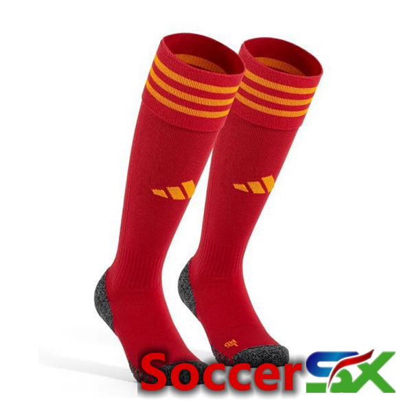 AS Roma Soccer Socks Home Red 2023/2024