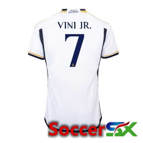 Real Madrid (Vini Jr. 7) Soccer Jersey Home White 2023/2024
