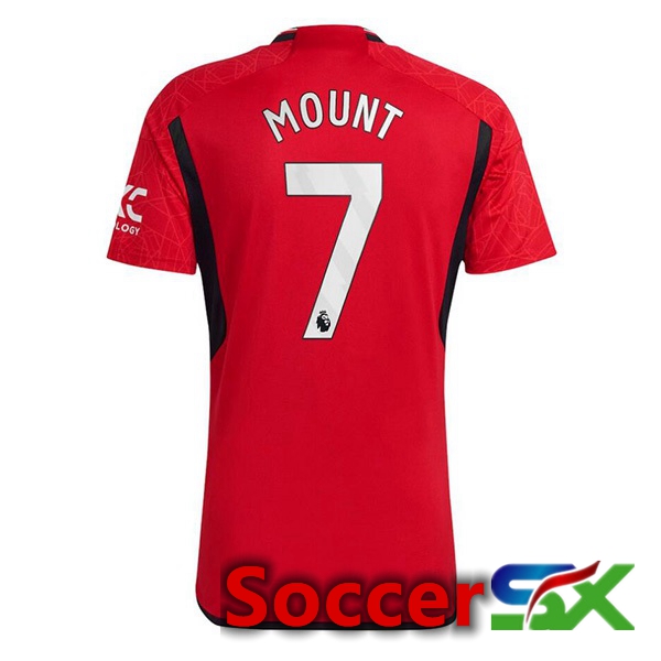 Manchester United (Mount 7) Soccer Jersey Home Red 2023/2024