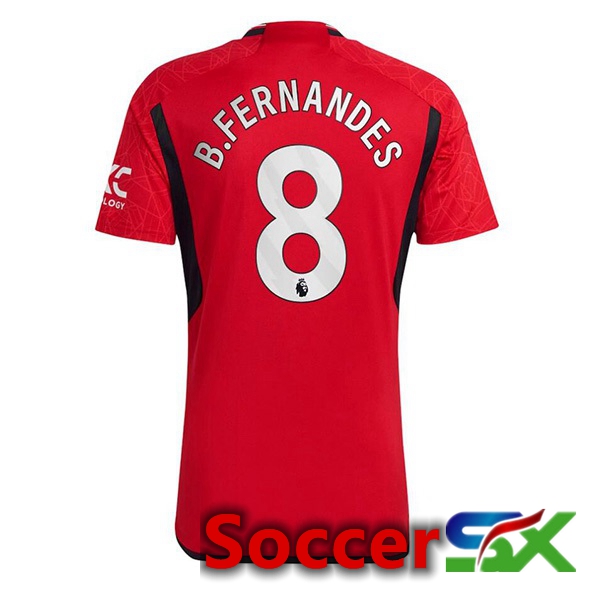 Manchester United (B.Fernandes 8) Soccer Jersey Home Red 2023/2024