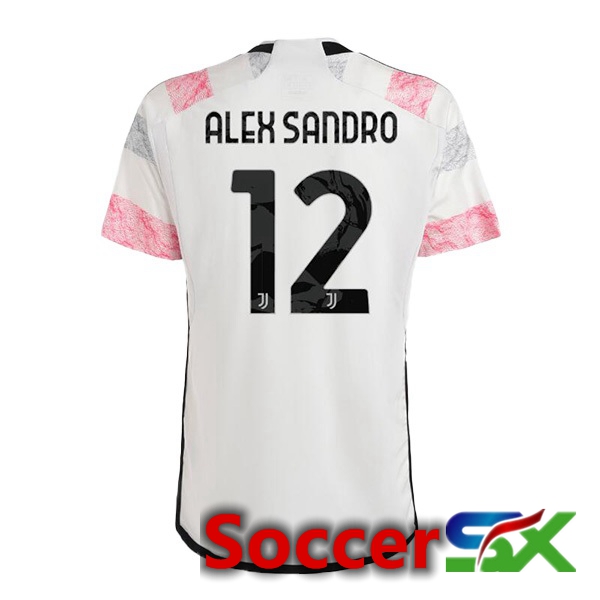 Juventus (ALEX SANDRO 12) Soccer Jersey Away White 2023/2024