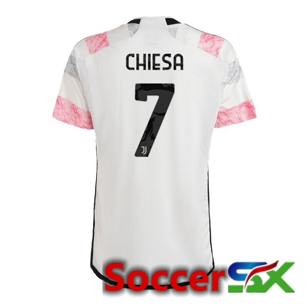 Juventus (CHIESA 7) Soccer Jersey Away White 2023/2024