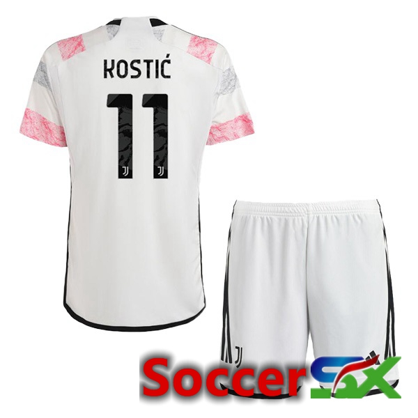 Juventus (KOSTIĆ 11) Kids Soccer Jersey Away White 2023/2024