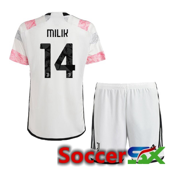 Juventus (MILIK 14) Kids Soccer Jersey Away White 2023/2024