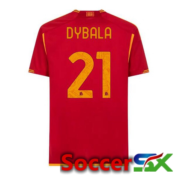 AS Roma (DYBALA 21) Soccer Jersey Home Red 2023/2024