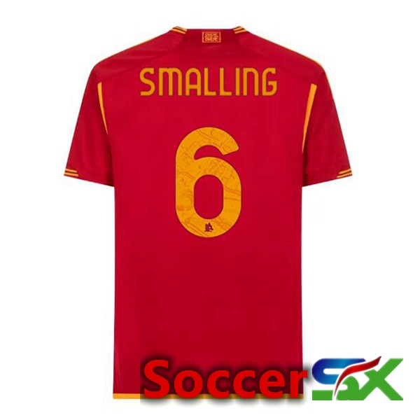 AS Roma (SMALLING 6) Soccer Jersey Home Red 2023/2024
