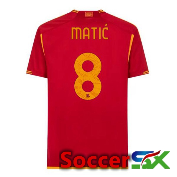 AS Roma (MATIĆ 8) Soccer Jersey Home Red 2023/2024