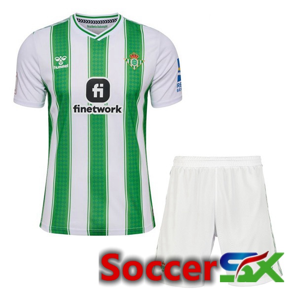 Real Betis Kids Soccer Jersey Home Green White 2023/2024