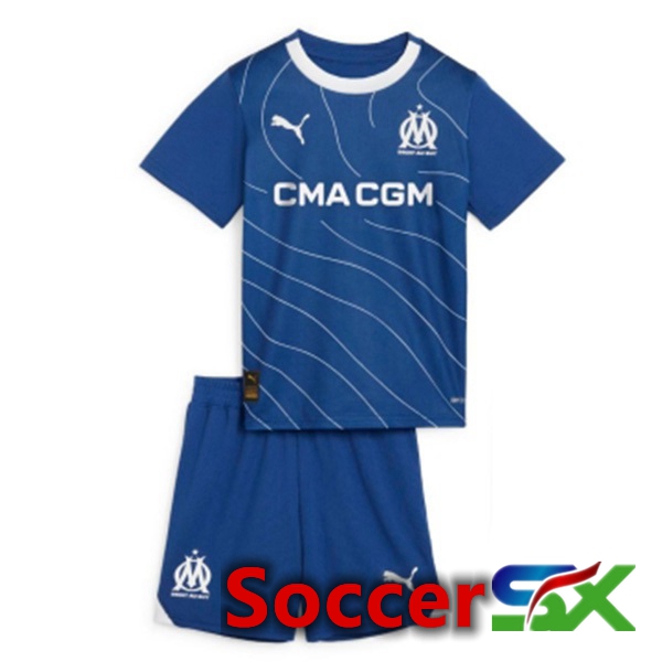 Marseille OM Kids Soccer Jersey Away Blue 2023/2024