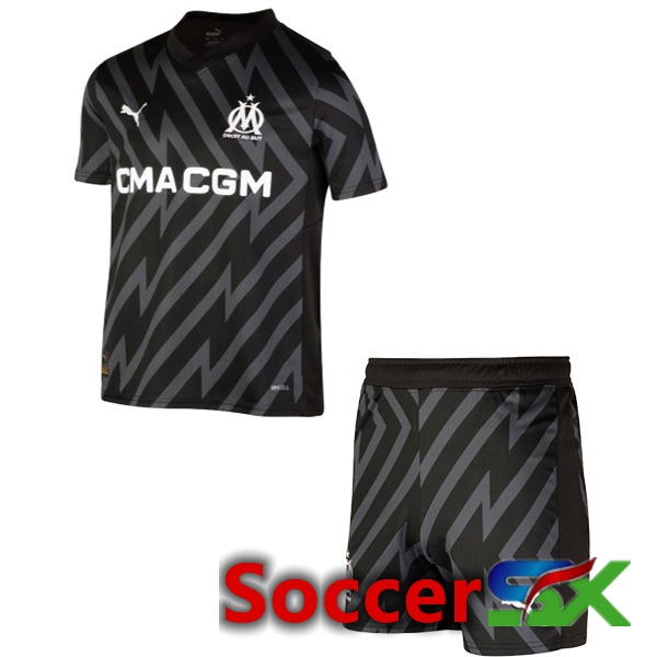 Marseille OM Kids Soccer Jersey Goalkeeper Black 2023/2024