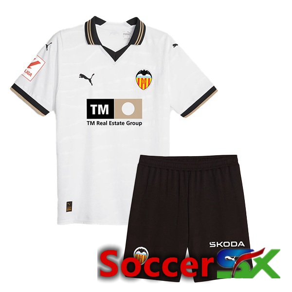 Valencia CF Kids Soccer Jersey Home White 2023/2024