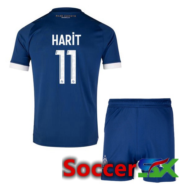 Marseille OM (HARIT 11) Kids Soccer Jersey Away Blue 2023/2024