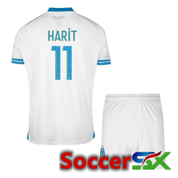 Marseille OM (HARIT 11) Kids Soccer Jersey Home White 2023/2024