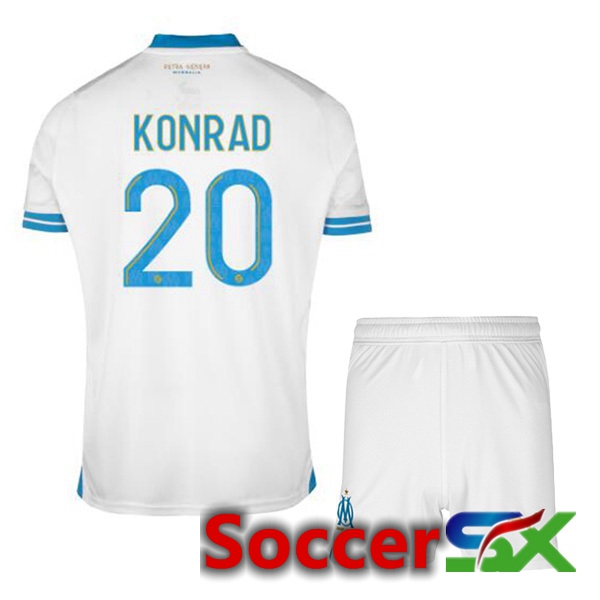 Marseille OM (KONRAD 20) Kids Soccer Jersey Home White 2023/2024