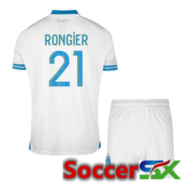 Marseille OM (RONGIER 21) Kids Soccer Jersey Home White 2023/2024