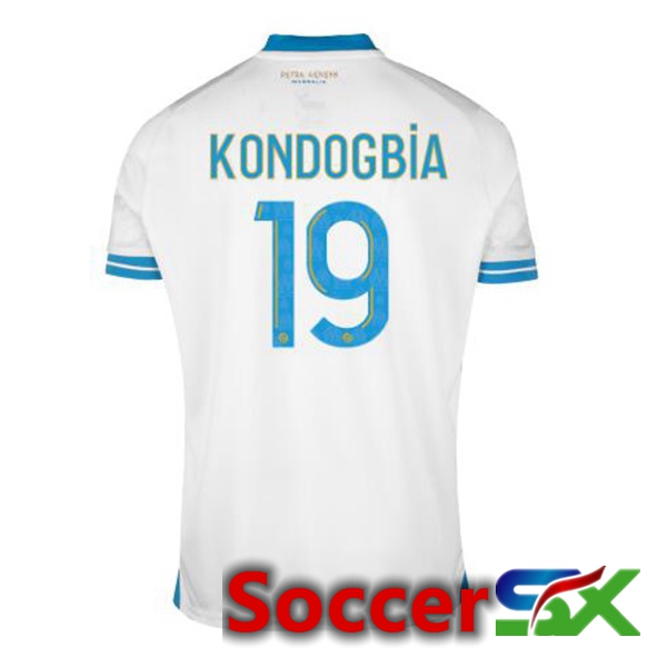 Marseille OM (KONDOGBIA 19) Soccer Jersey Home White 2023/2024