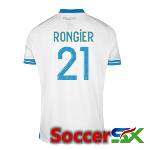 Marseille OM (RONGIER 21) Soccer Jersey Home White 2023/2024