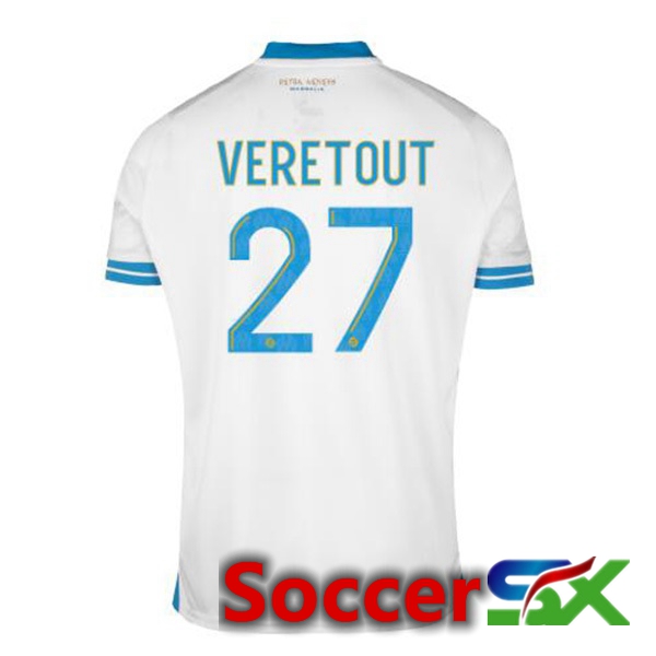 Marseille OM (VERETOUT 27) Soccer Jersey Home White 2023/2024