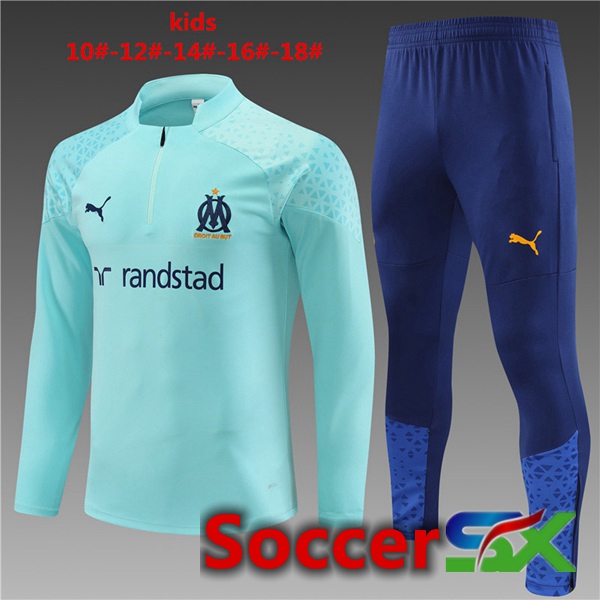 Marseille OM Kids Training Tracksuit Suit Green 2023/2024