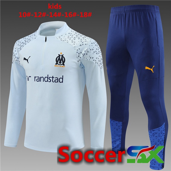 Marseille OM Kids Training Tracksuit Suit Blue 2023/2024