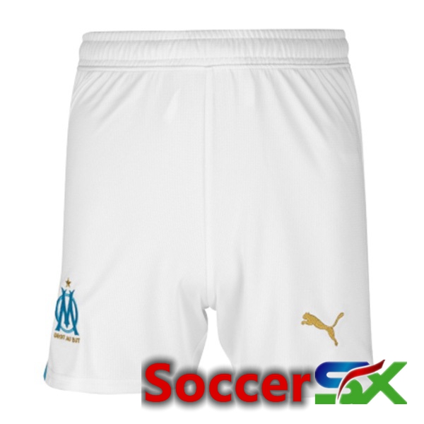 Marseille OM Soccer Shorts Home White 2023/2024