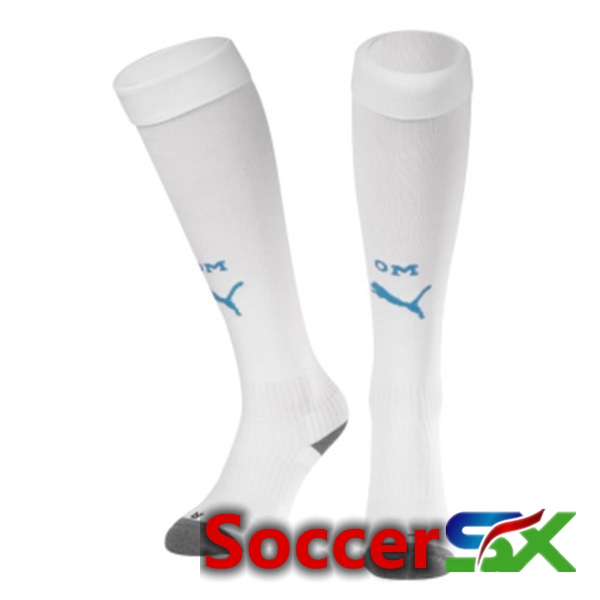 Marseille OM Soccer Socks Home White 2023/2024