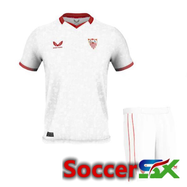 Sevilla FC Kids Soccer Jersey Home White 2023/2024