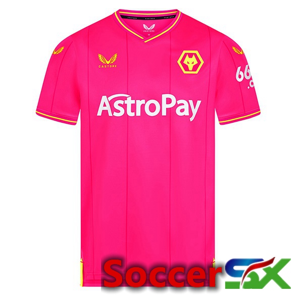 Wolves Soccer Jersey Goalkeeper Pink 2023/2024