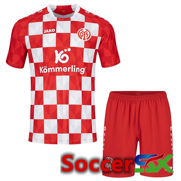 FSV Mainz 05 Kids Soccer Jersey Home Red 2023/2024