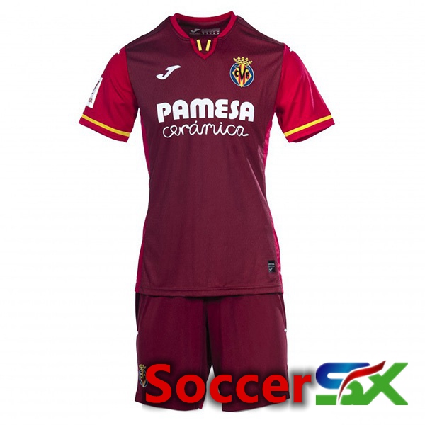 Villarreal Kids Soccer Jersey Away Red 2023/2024